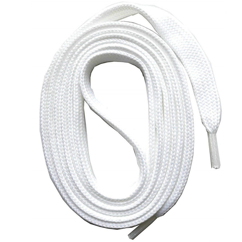 Trade Shop - Set 4 Pezzi Lacci Laccio Bianco 60 Cm Stringhe Tondo Tonde Scarpe Resistenti -