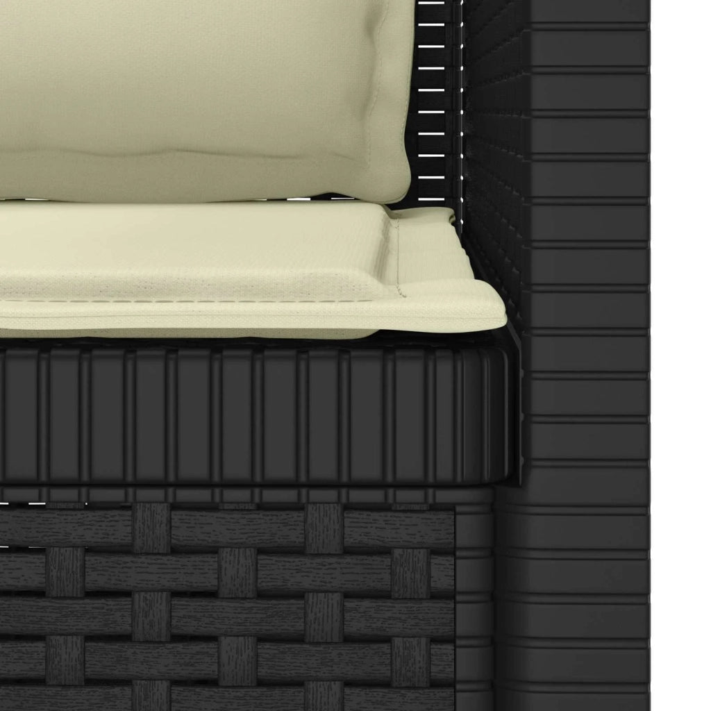Poltrona a 1 Posto con Cuscini Aspetto Rattan PP Antracite 8011868