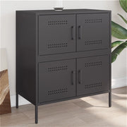 Credenza Nera 68x39x79 cm in Acciaio 842952