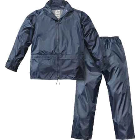 COMPLETO GIACCA E PANTALONE IMPERMEABILE 200 GR Tg. M - colore blu