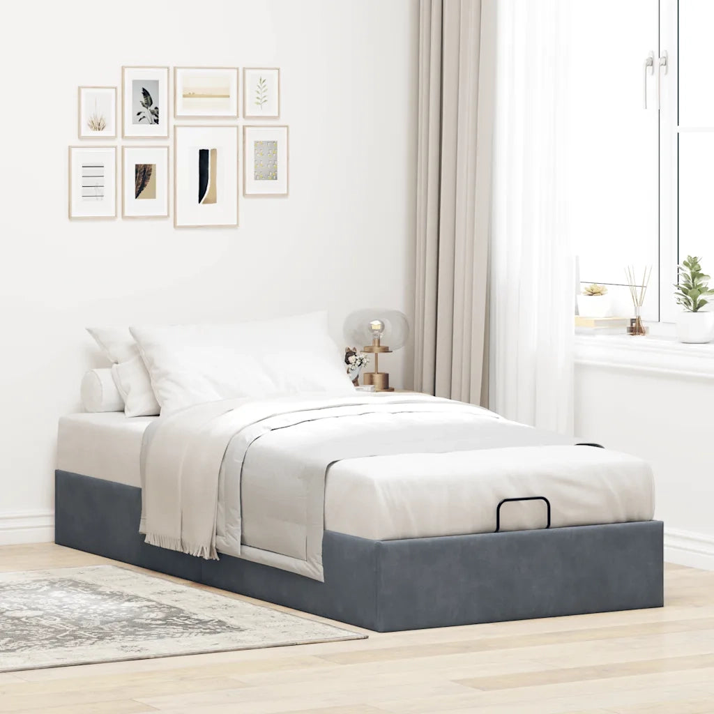 Struttura Letto Pouf Senza Materasso 90x200 cm Velluto 3310938