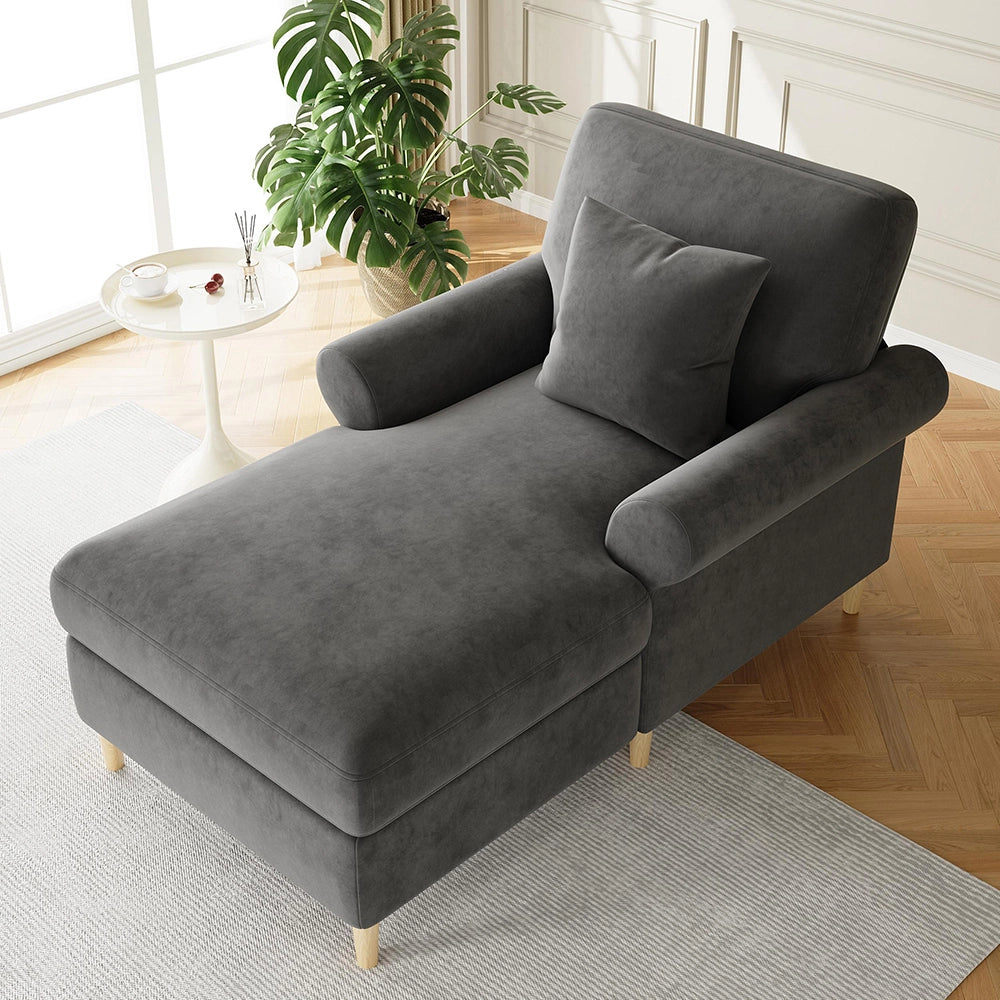 Poltrona relax - Xylo - XXL pieghevole velluto grigio