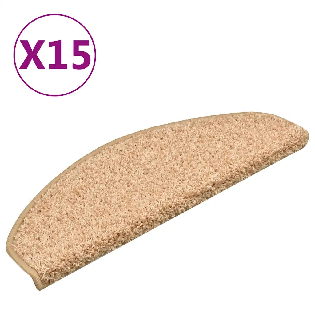 Tappetini per scale 15 pz 65x21x4 cm Oro Semicircolari Grandi 322379