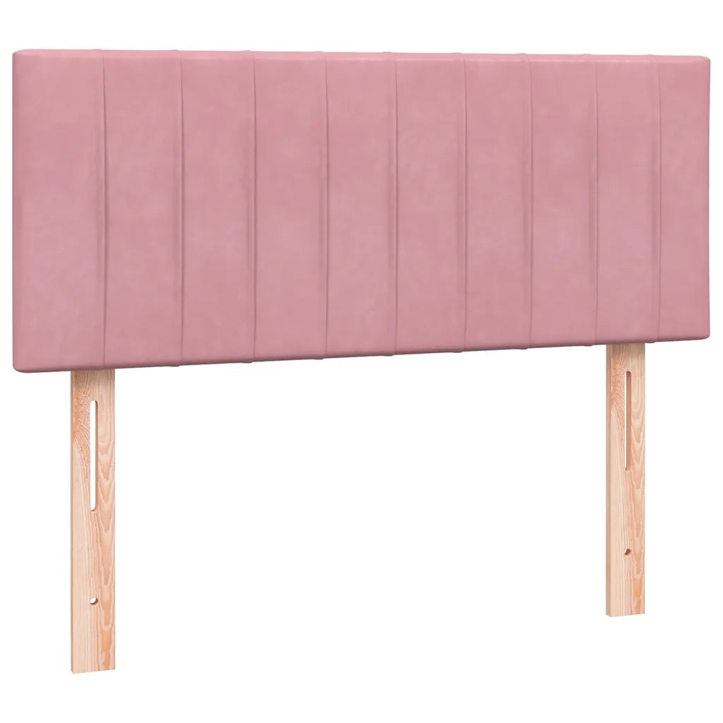 Giroletto a Molle con Materasso Rosa 120x220 cm in Velluto 3316448