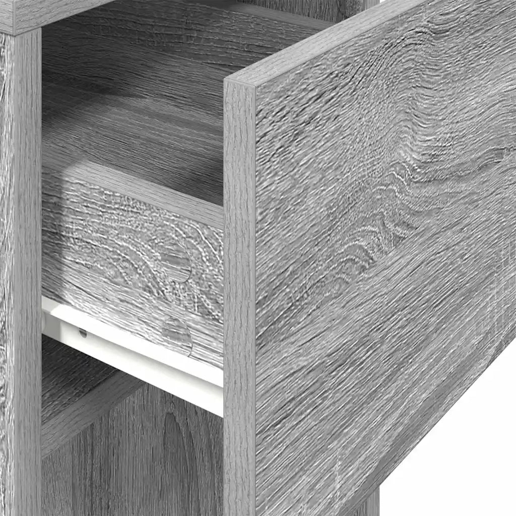 Supporto a Torre per Computer con Cassetto Grigio 30x44x74 cm 858736