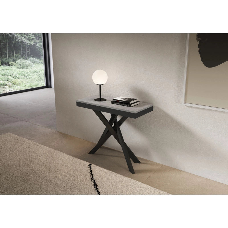 Consolle allungabile 90x40/196 cm Saki Small Evolution - Cemento