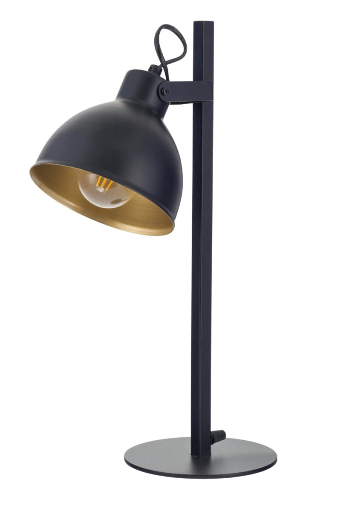 Lampada tavolo loft regolabile E27 nero oro Mars Sigma