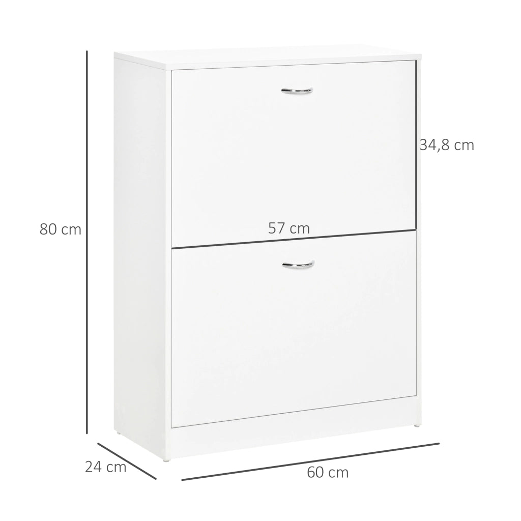 Scarpiera con cassetti e ripiani ¨C Minimal ¨C Bianco 60x24x80 cm