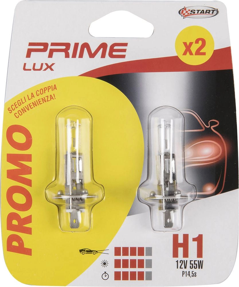 Coppia di lampadine Alogena H1 12V 55W P14,5s  per luci auto