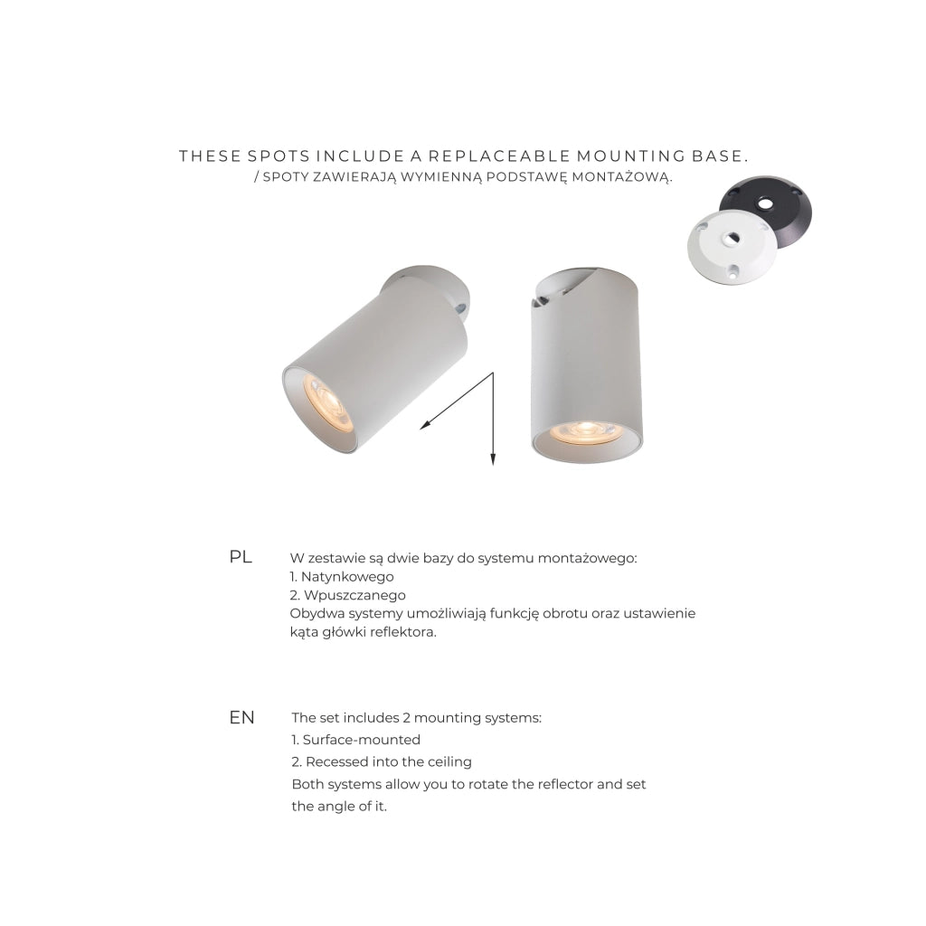Faretto soffitto moderno oro Ø7 orientabile GU10 35W Zuma