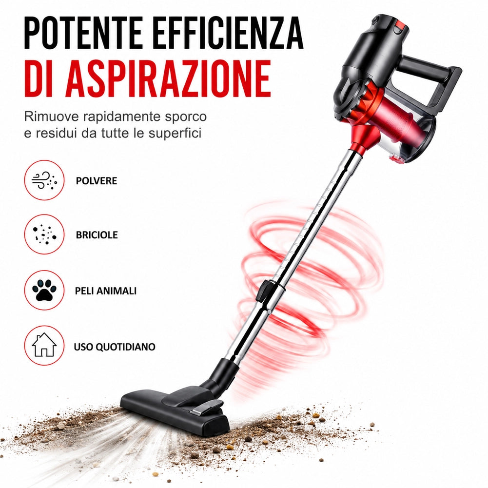 Scopa Elettrica senza sacchetto Aspirapolvere DCG BS3070 Ciclonica 600W BS-3070