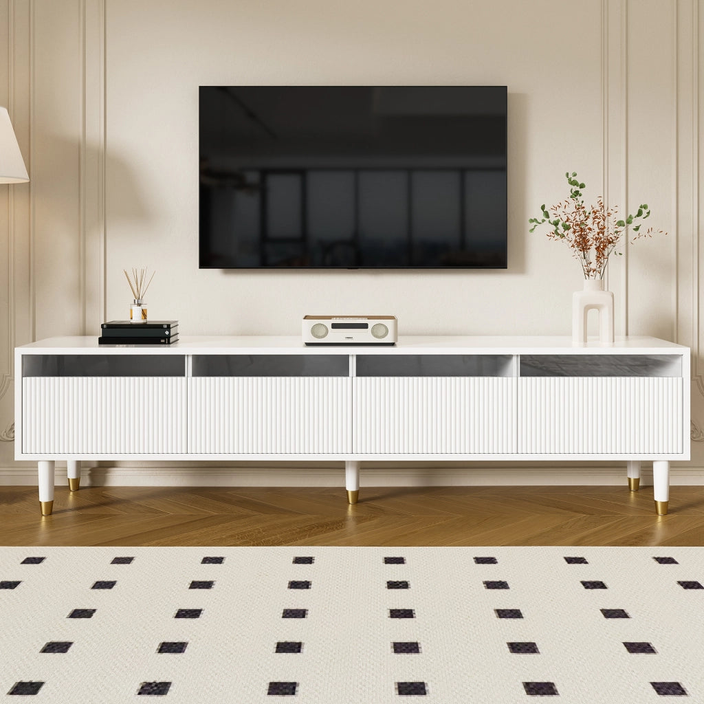 Cassettiera per TV bianca 178 cm in MDF