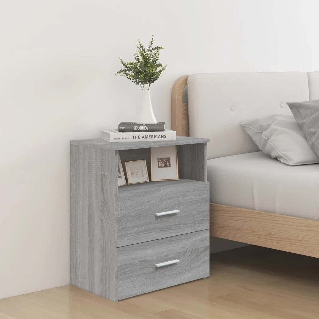 Comodino | Armadio da Notte | Mobiletto da notte Grigio Sonoma 50x32x60 cm