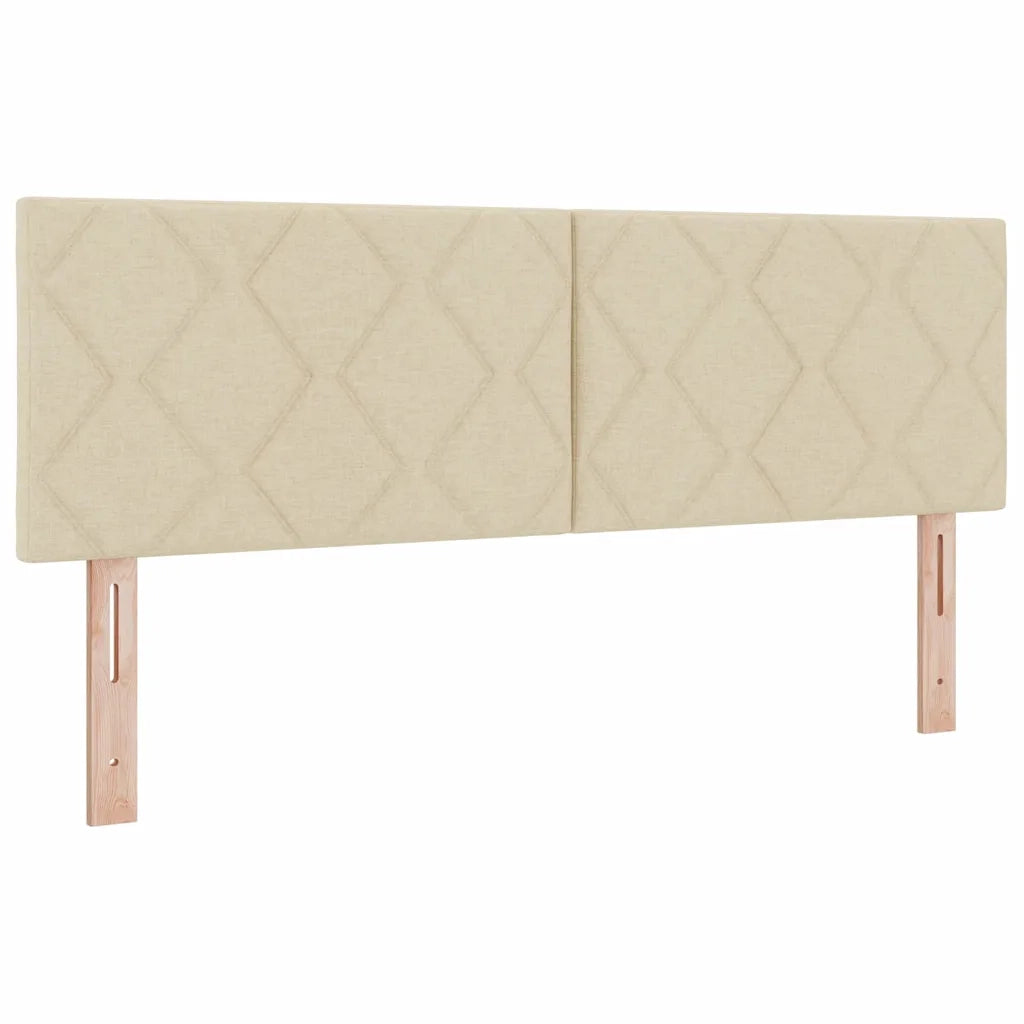 Letto a molle con cuscino Crema 200 x 140 cm Tessuto 3341298