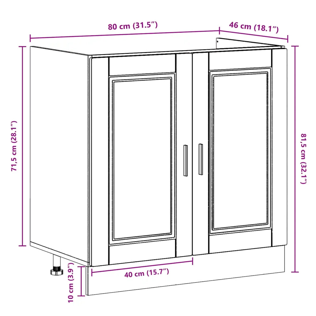 Mobiletto per Lavabo | Armadio Lavabo Porto 2 pz Bianco Legno multistrato