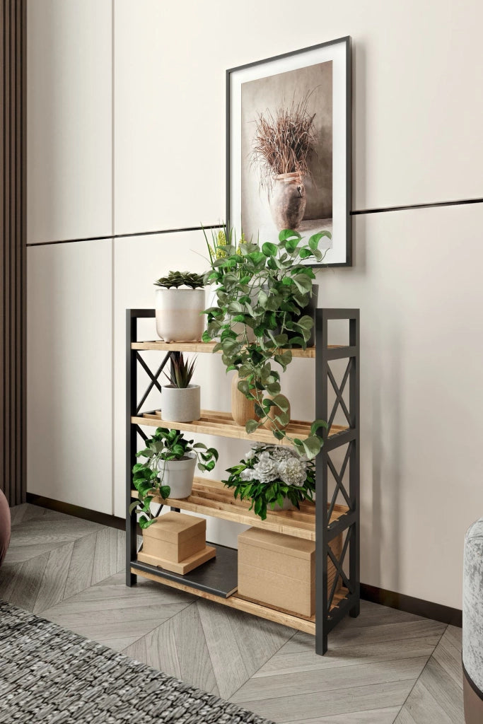 Libreria in legno "Plastic" - 46 x 18 x 64 cm - Nero