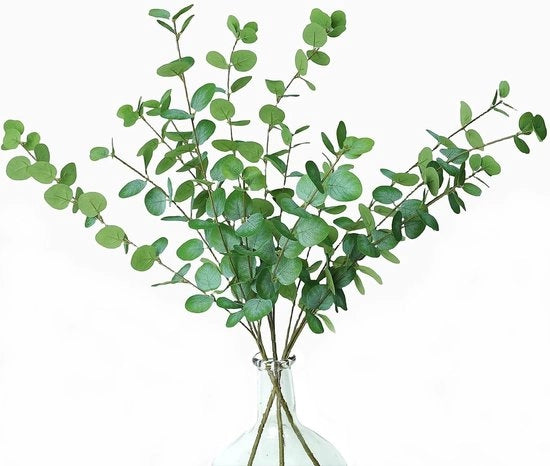 Steli di Eucalipto Artificiale - 3 Pezzi - Verde - Per Decorazione