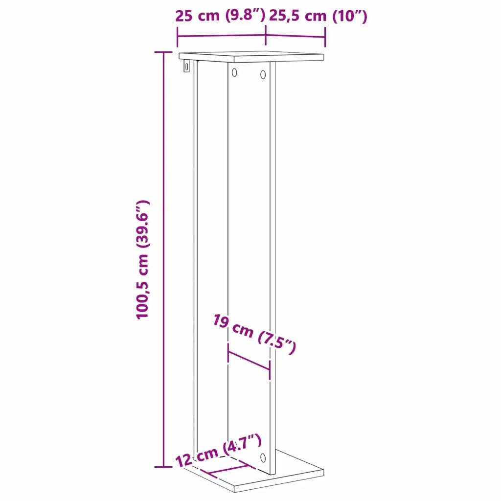 Supporto per piante | Sostegno per piante 2 pz Quercia Affumicata