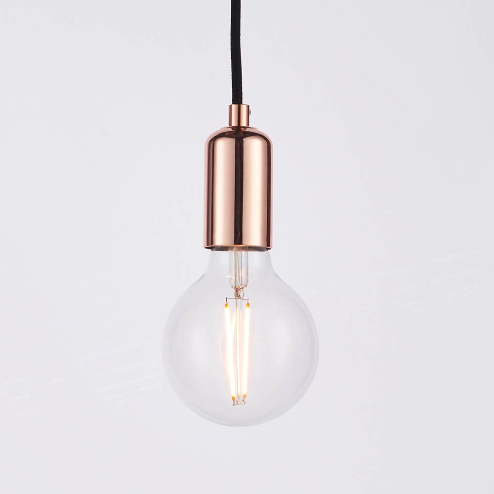 Lampada a sospensione industriale rame 6xE27 Endon