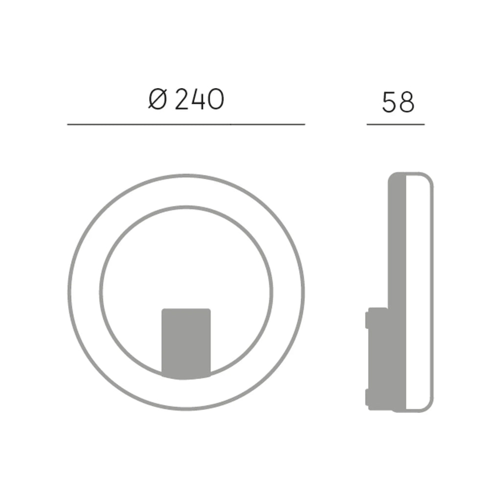 Applique Per Esterni Ed Interni In Alluminio Bianco Led 20 W 2000 Lm 3000K Omega