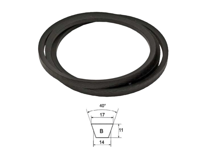 Cinghia trapezoidale sezione B modello B23 a B67 40° 17mm 14mm 11mm - 64178