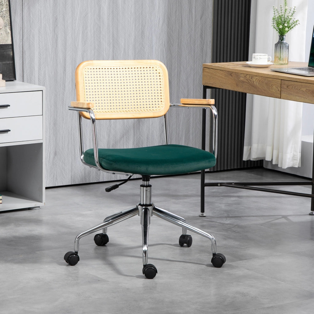 Sedia da ufficio ¨C Minimal ¨C verde, legno, metallo, 120 kg