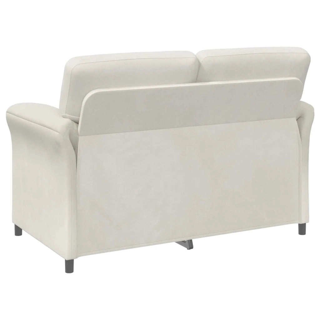 Divano a 2 Posti Crema 138 x 83 x 95 cm Velluto 42033947