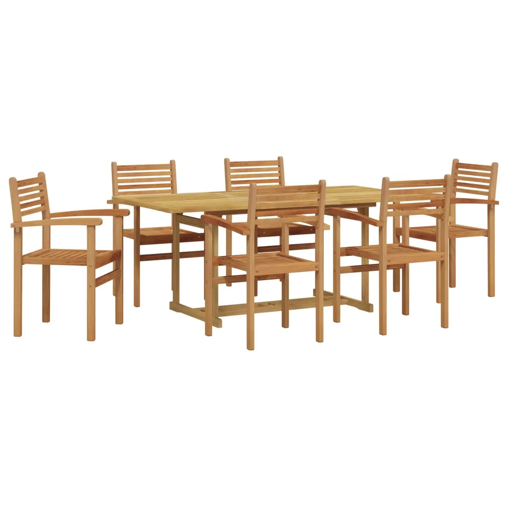 Set da Pranzo per Giardino 7 pcs Marrone Legno di teak solido 3375778