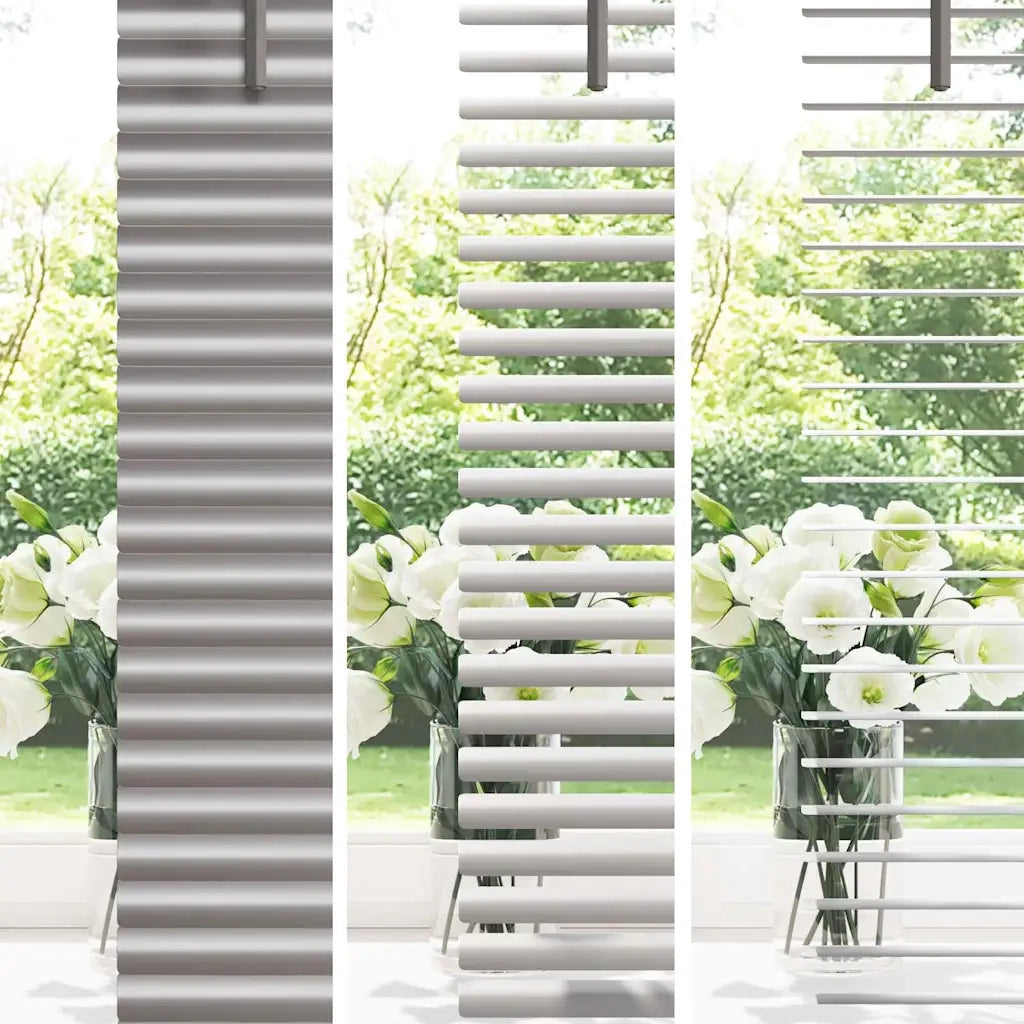 Tendaggi a Veneziana | Tenda a lamelle Argento 130 x 45 cm Alluminio