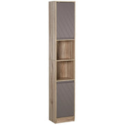 Colonna bagno ¨C Minimal ¨C 2 ante 2 nicchie rovere chiaro grigio 30x24x170