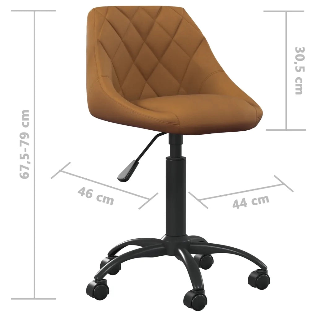 Sedia da Pranzo Marrone in Velluto 335358