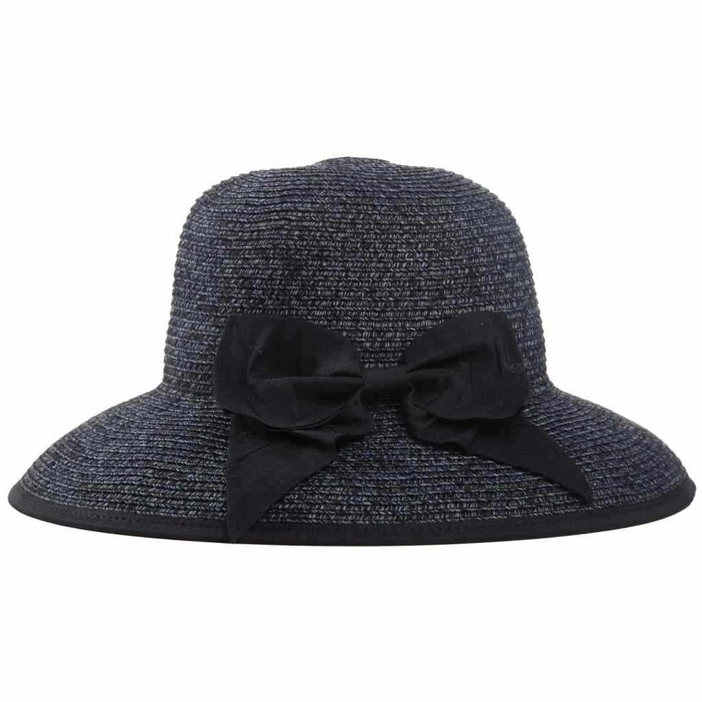 Cappello con fiocco nero 58