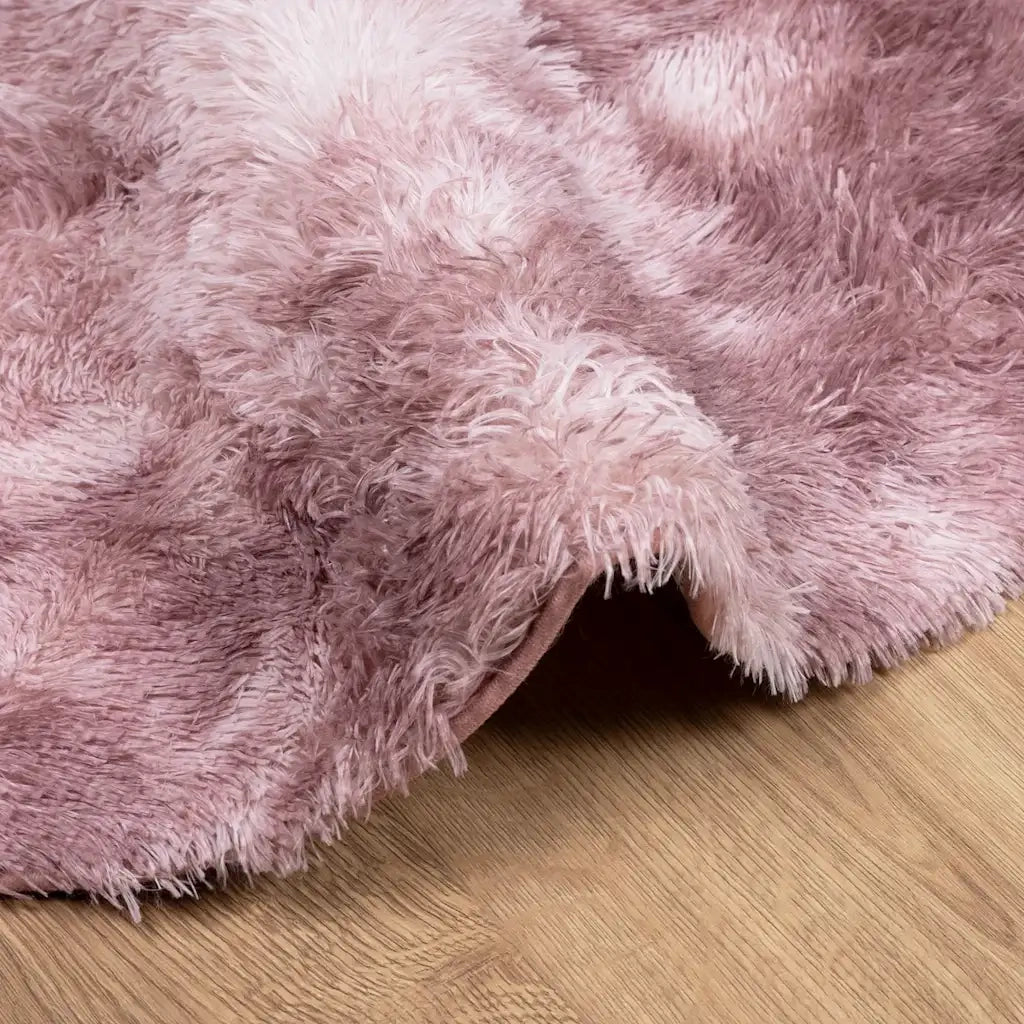 Tappeto del soggiorno | Tappeto Shaggy a Pelo Lungo NAVARRA Rosa Antico 100x100cm