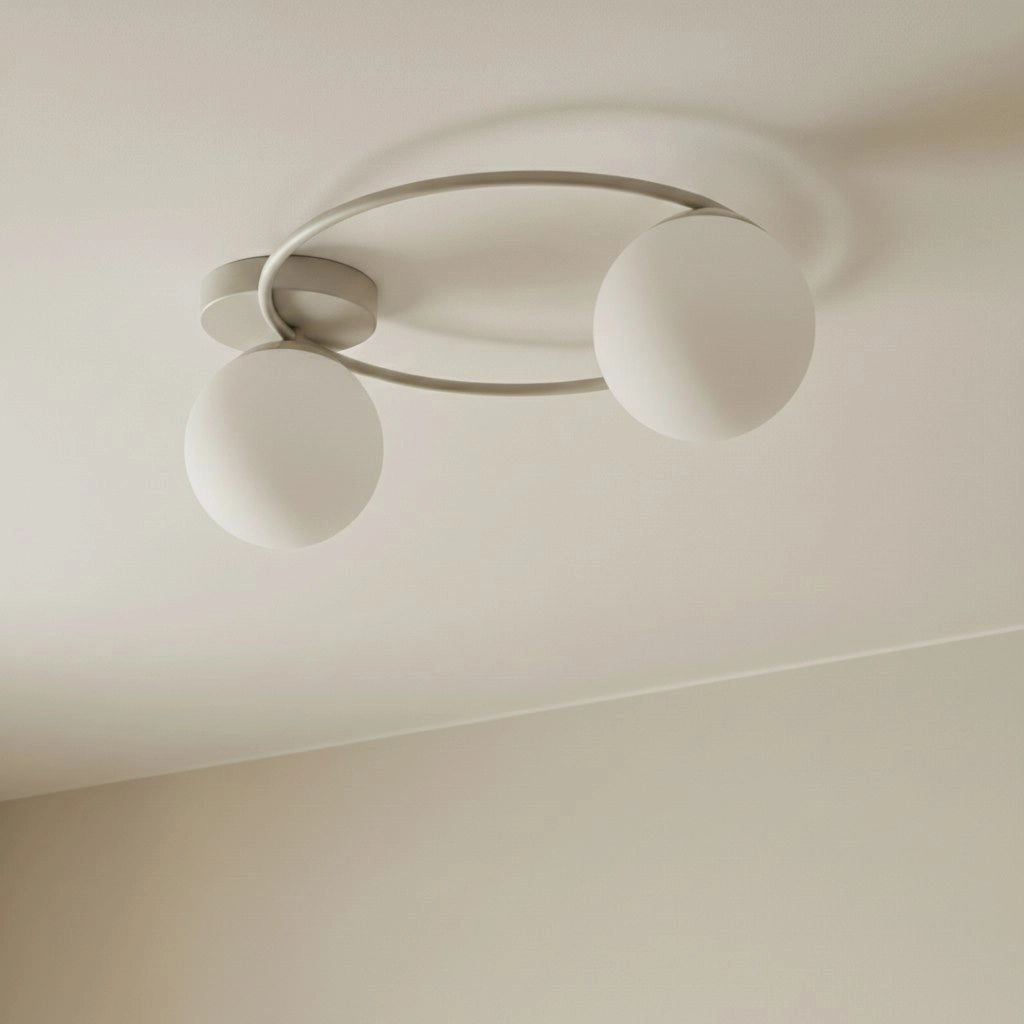 Plafoniera SOPRA 2xE14 beige bianca Emibig