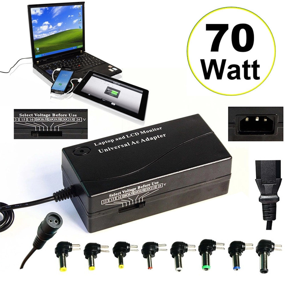 Trade Shop - Alimentatore Universale 70 Watt Notebook Casa Universale Notebook Caricabatteria -