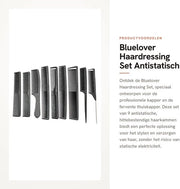 Set di pettinatura antistatico termoresistente - nero - 9 pezzi