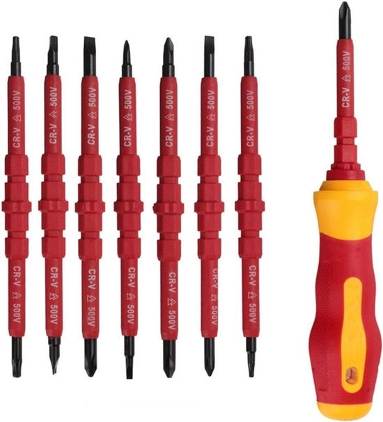 Set a strumenti a chiave a 7 pezzi con isolamento elettrico protettivo e acciaio CR-V