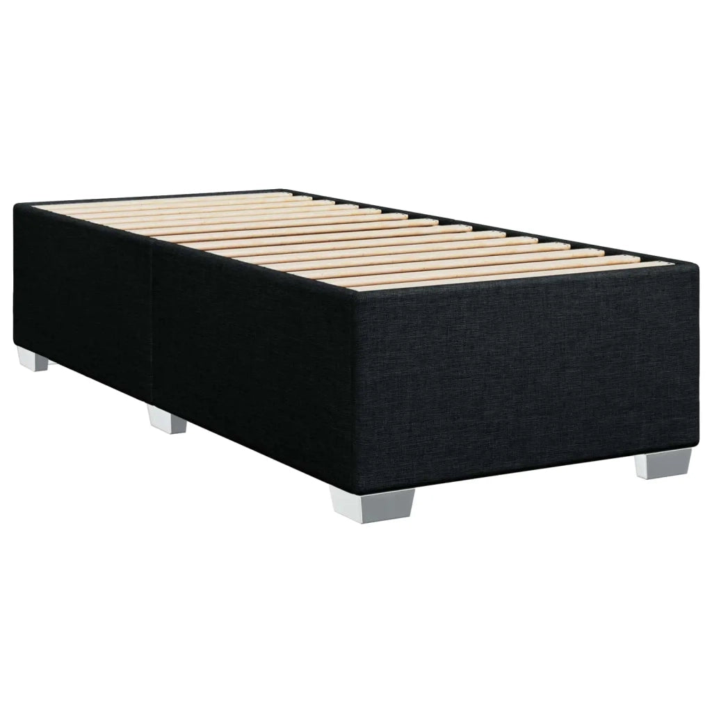 Letto con Box Spring, Materasso e LED Nero 90 x 200 cm Tessuto 3451863