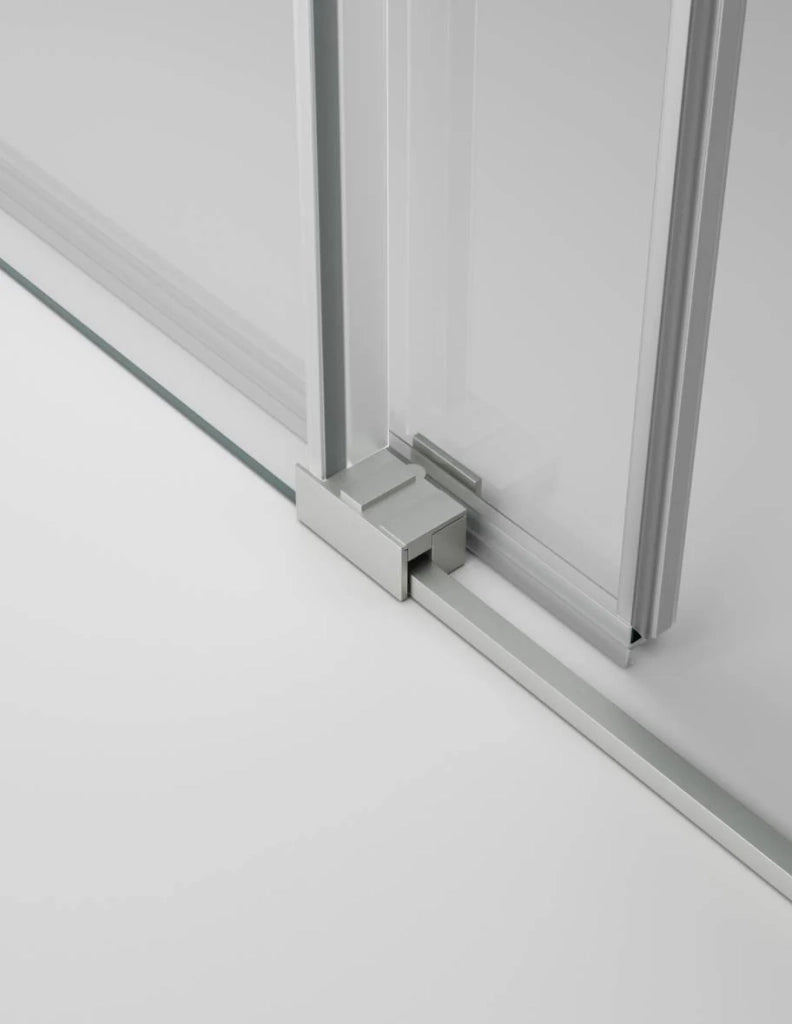 Box doccia ingresso angolare 2+2 THALASSA (BASIC) 100x90 cm Nichel vetro serigrafato
