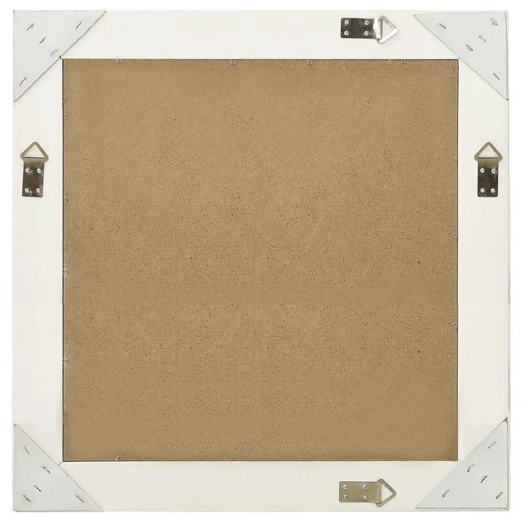 Specchio da Parete Stile Barocco-Specchio a Muro-Specchio Decorativo 60x60 cm Bianco