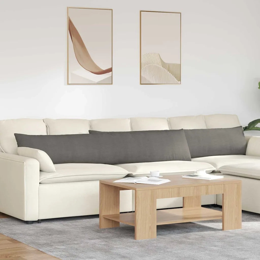Cuscini da Divano 2 pz-Set di 2 Cuscini per Sofa Grigio chiaro 200 x 40 cm 411848