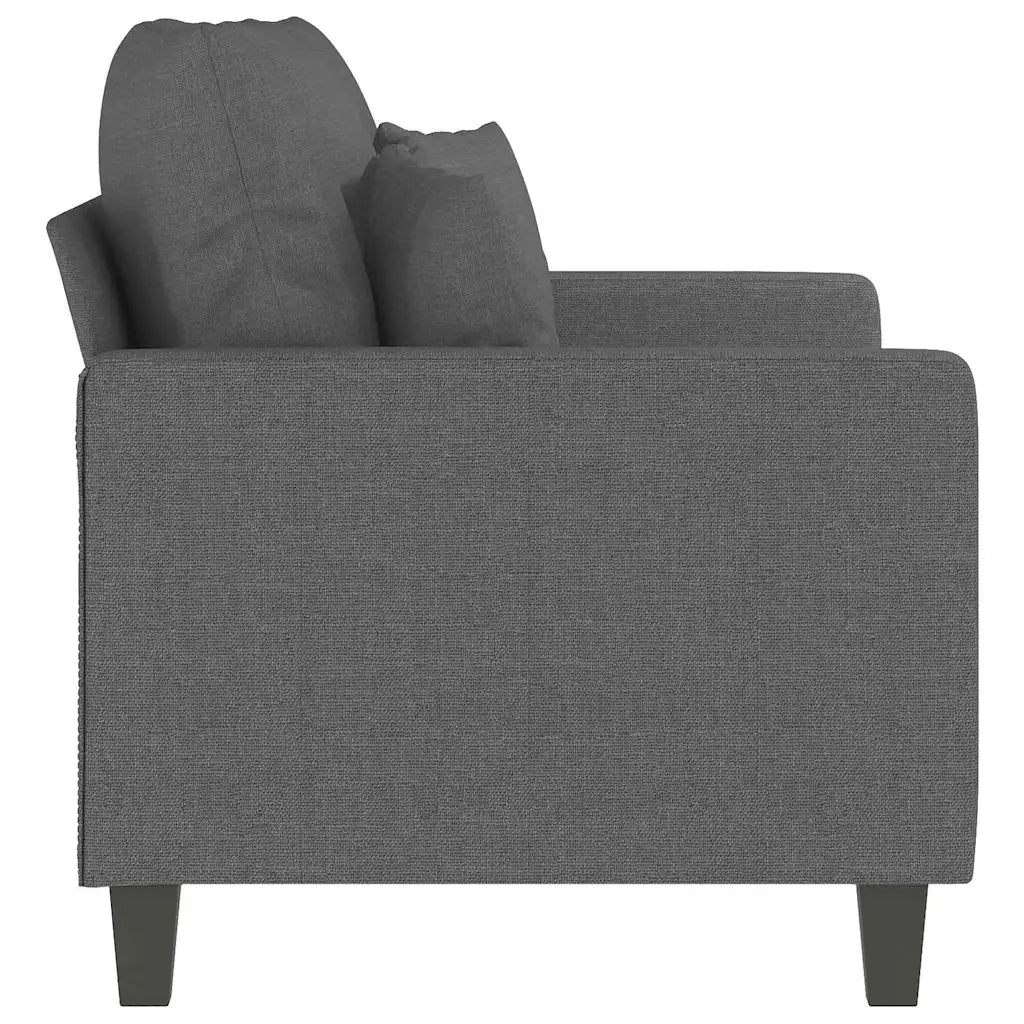 Divano a 2 Posti-Sofa 2 Posti Grigio Scuro 120 cm in Tessuto 161760
