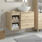 Set di mobili per il bagno 2 pz Rovere Sonoma 3403914