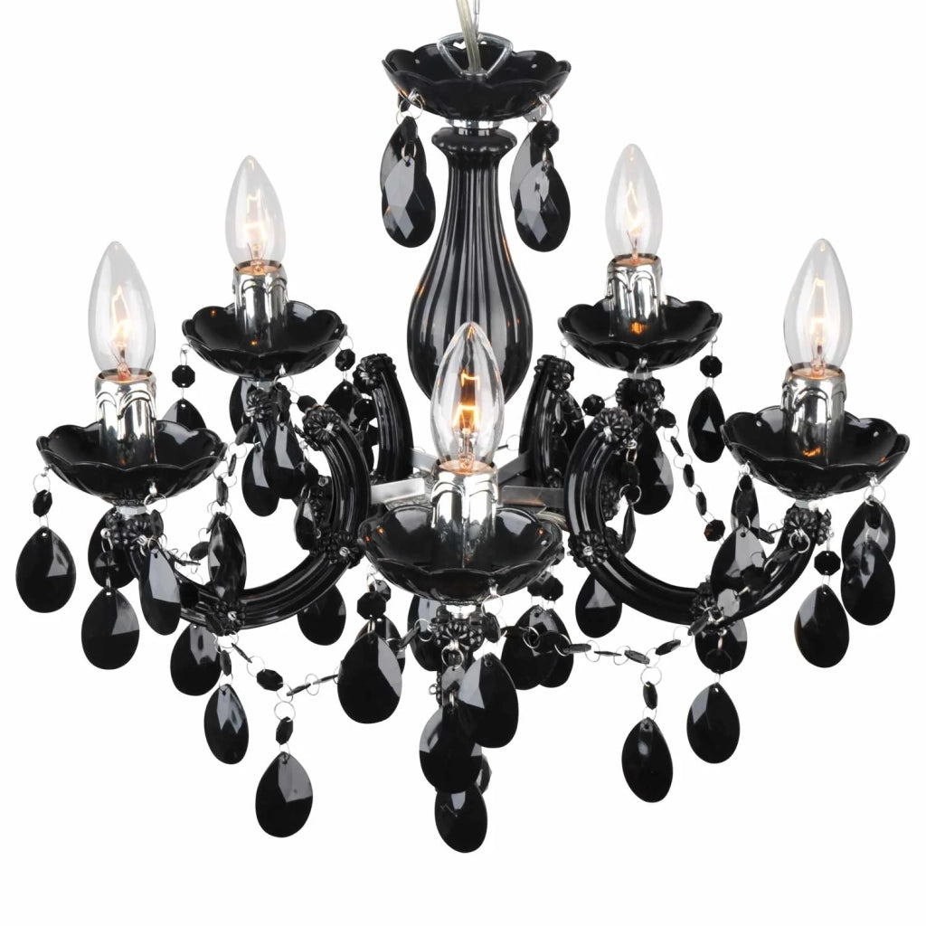 LÚZETE - LAMPADA DA SOFFITTO 5 LUCI OLETHEA NERO