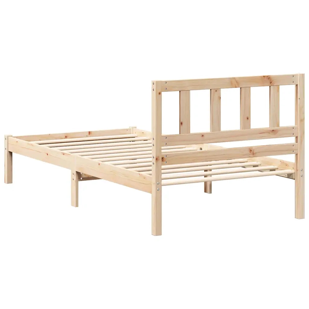 Letto singolo | Letto per adulti | Struttura del letto Marrone 75 x 190 cm Pino massello