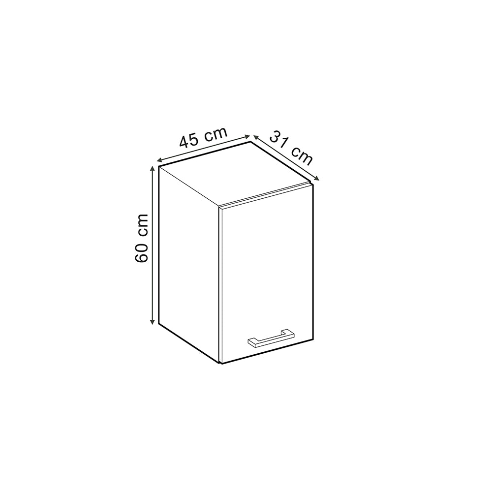 Pensile da cucina R-Line Antracite rustico/Antracite 45 cm Vicco
