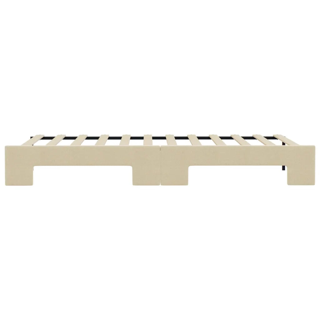 Divano Letto con Letto Estraibile-Sofa Letto-Daybed Crema 80x200 cm Tessuto 470976