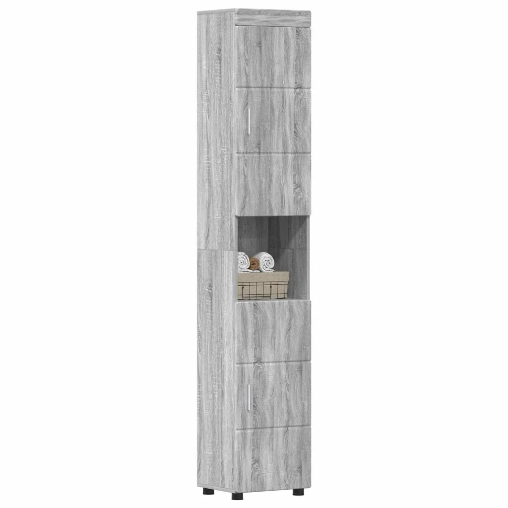 Set di Armadi da Bagno TULUM Grigio Sonoma 37 x 31,5 x 203 cm 880357