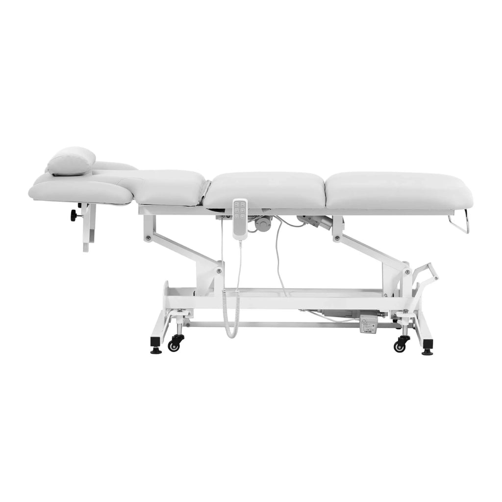 Lettino da massaggio elettrico professionale lettino da massaggio lettino per trattamenti di fisioterapia 2 motori 200 kg bianco 14_0007753