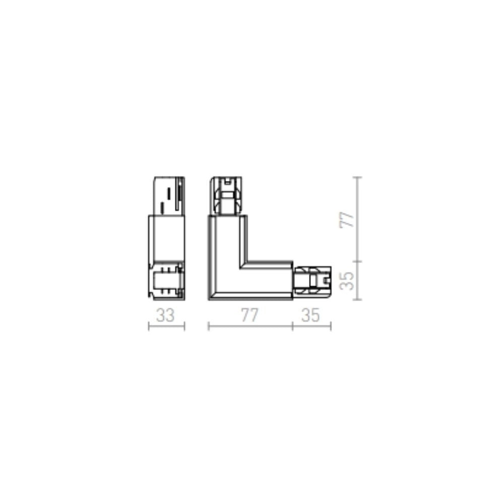 EUTRAC 2m binario trifase Bianco 230V